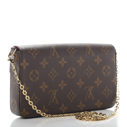 Louis Vuitton Monogram Pochette Felicie Chain Wallet Fuchsia 4 of 10