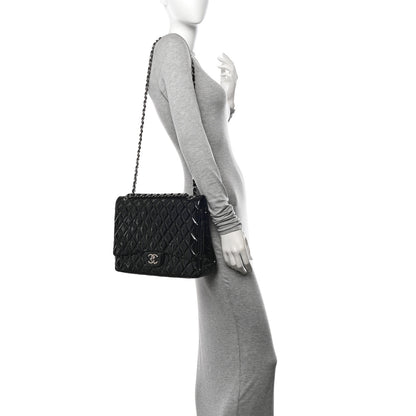 Chanel Patent Quilted Maxi Double Flap Black 2 of 14