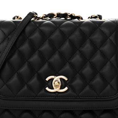 Chanel Lambskin Quilted Medium Lovely Day Flap Black 8 of 13
