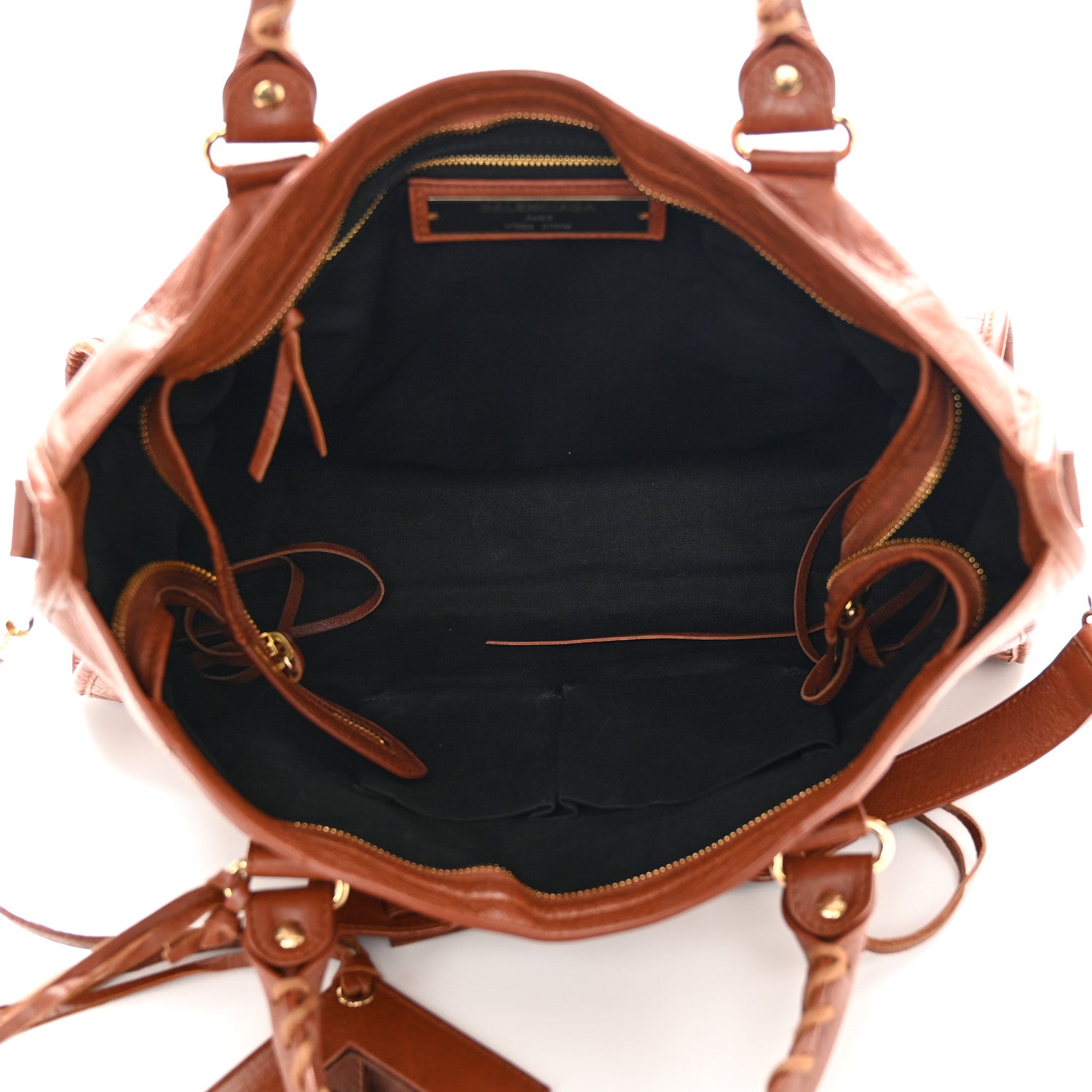 Balenciaga Agneau Classic Gold Hardware City Marron Cognac 5 of 13