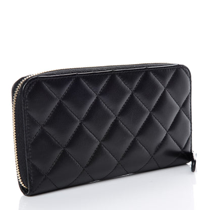 Chanel Lambskin Quilted Small Trendy CC Zip Around Wallet Black 3 of 14