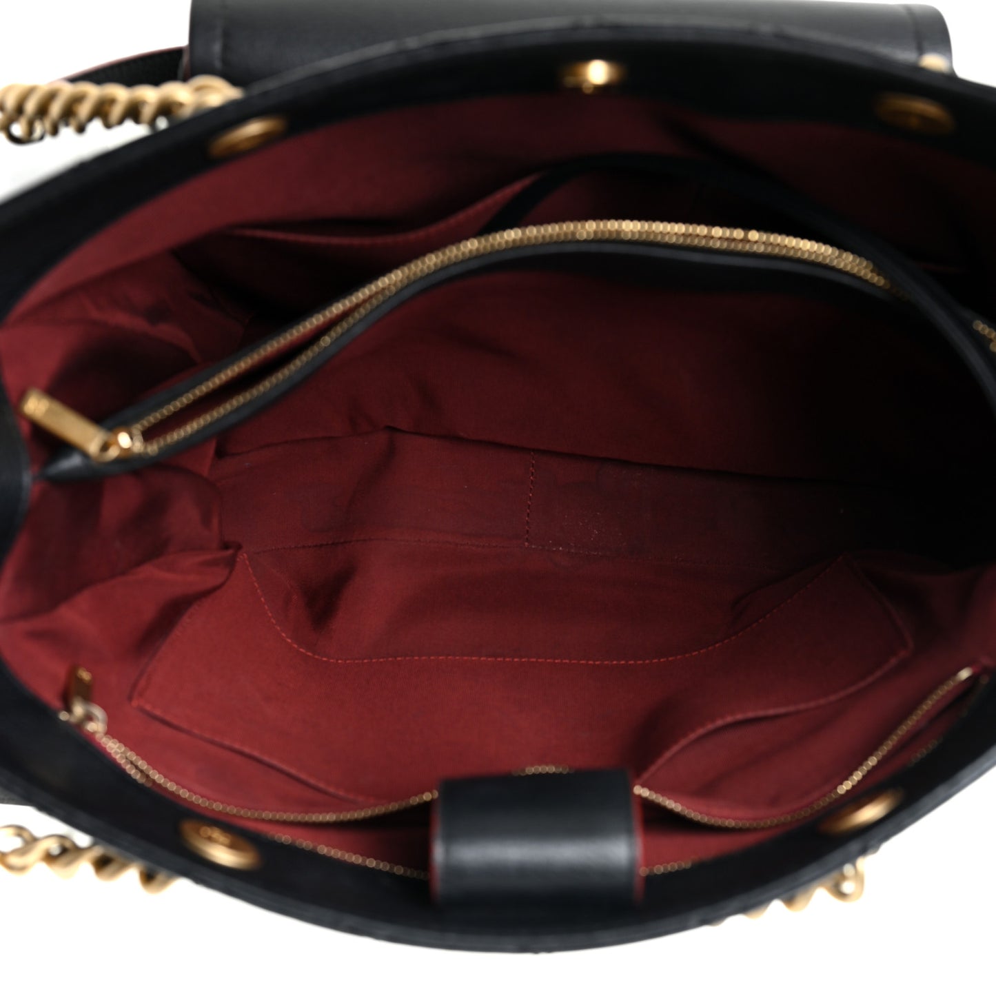 Calfskin Stitched Archi Chic Large Tote Black