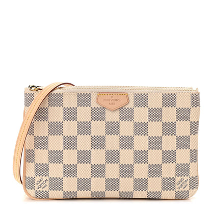 Louis Vuitton Damier Azur Double Zip Pochette 1 of 11