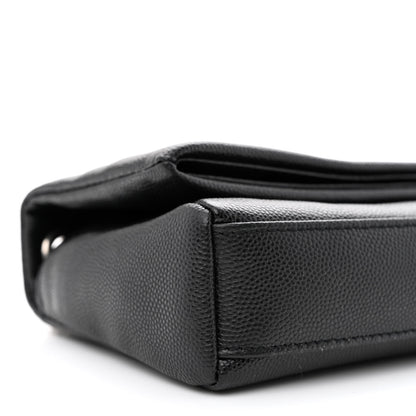 Saint Laurent Grain De Poudre Monogram Toy West Hollywood Fold-Over Bag Black 9 of 12