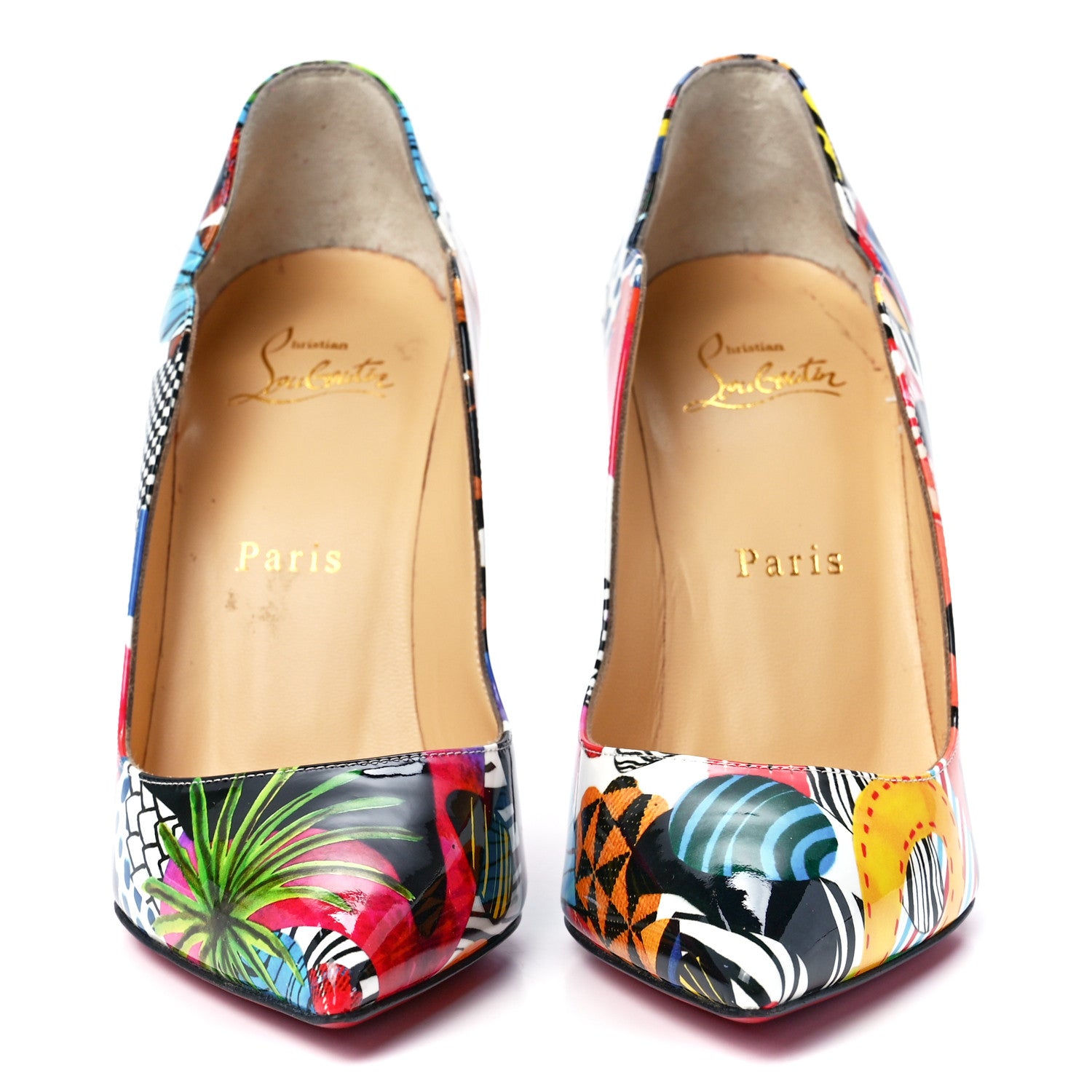 Christian Louboutin Patent Sapeur Hot Chick 100 Pumps 36.5 Multicolor 2 of 7
