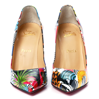 Christian Louboutin Patent Sapeur Hot Chick 100 Pumps 36.5 Multicolor 2 of 7