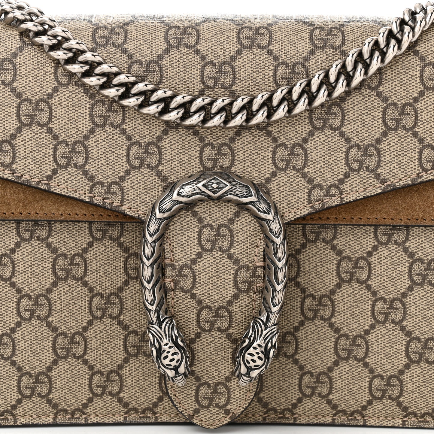 GG Supreme Monogram Small Dionysus Shoulder Bag Taupe