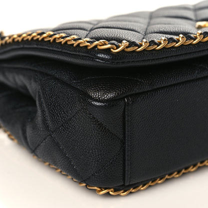 Chanel Caviar Quilted Never Ending Chain Flap Black 7 of 8