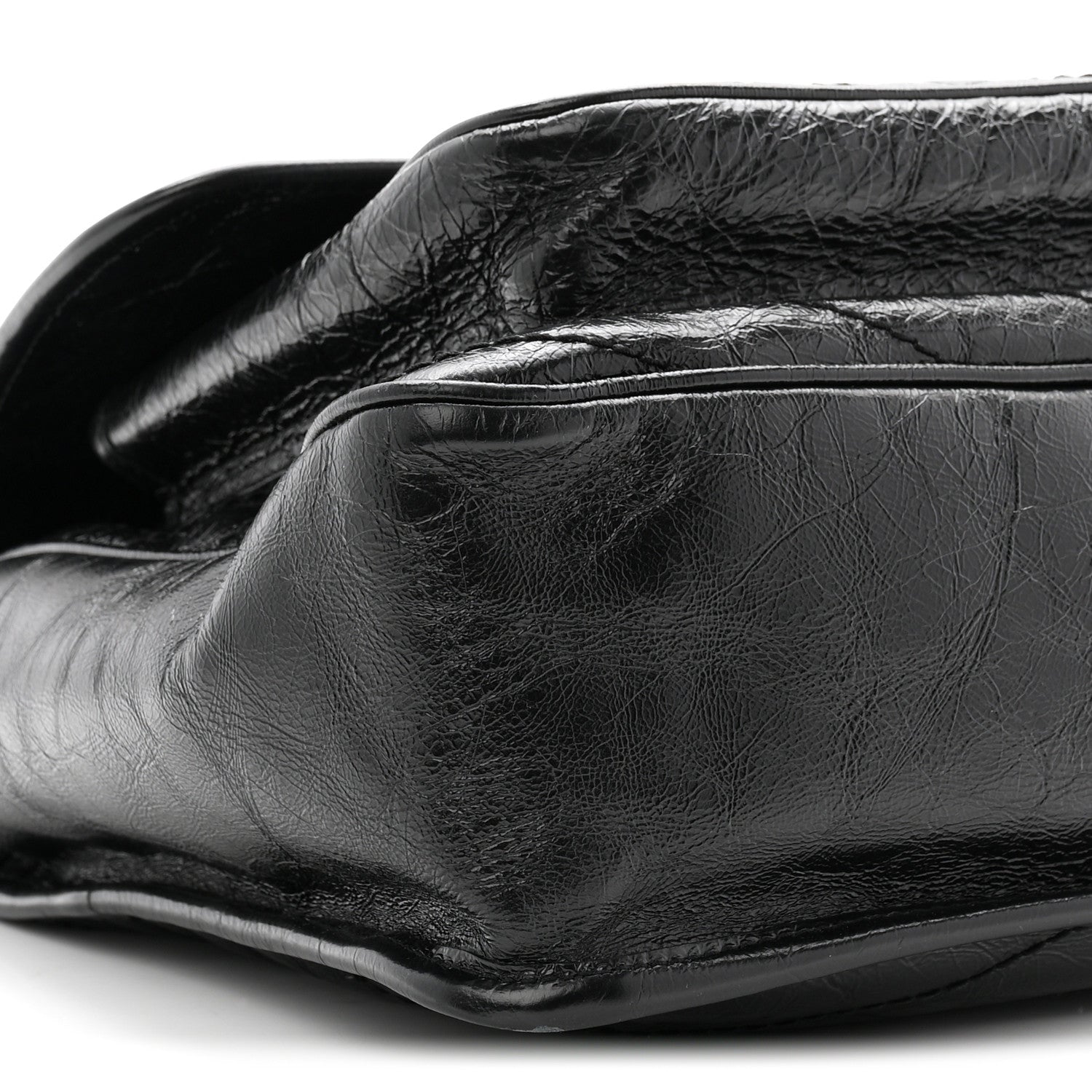 Saint Laurent Crinkled Calfskin Matelasse Monogram Large Niki Chain Satchel Black 9 of 11
