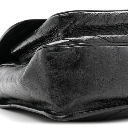 Saint Laurent Crinkled Calfskin Matelasse Monogram Large Niki Chain Satchel Black 9 of 11