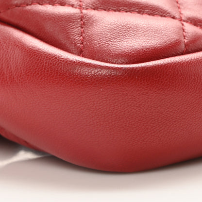 Chanel Lambskin Quilted Waist Bag With Pouch Red 9 of 10
