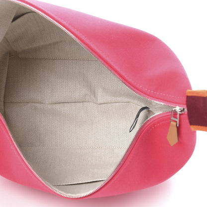 Hermes Canvas Large Bride-A-Brac Pouch Hibiscus 5 of 8