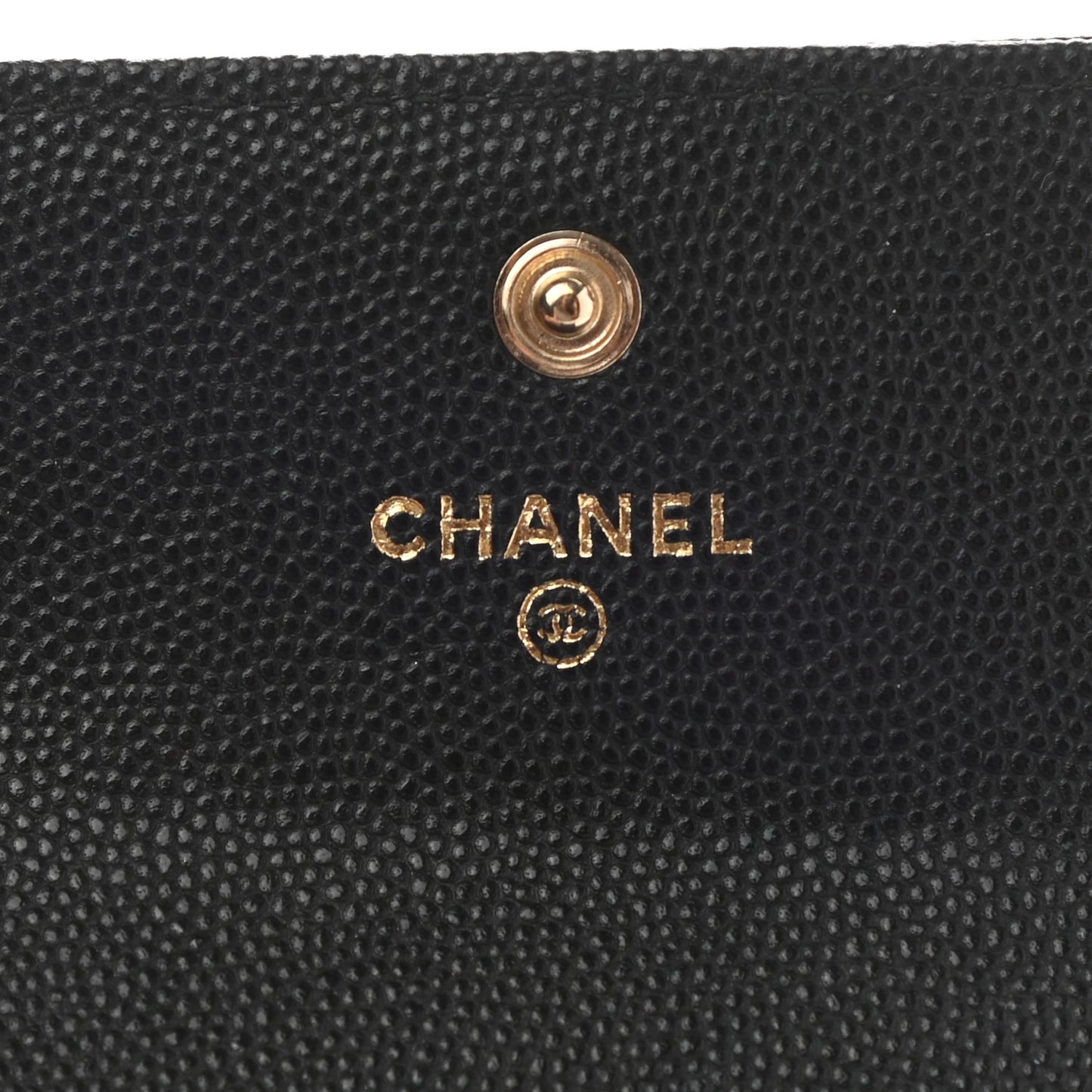 Caviar Quilted Compact Boy Wallet Black