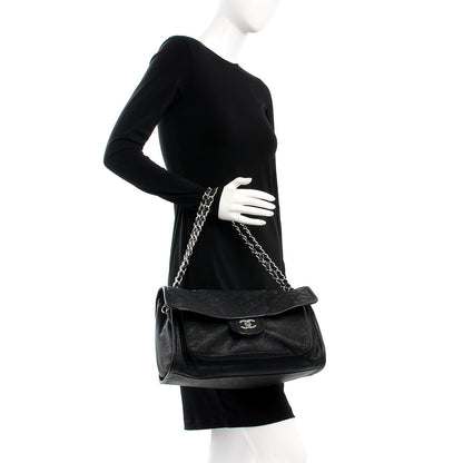Chanel Calfskin Quilted Large Natural Beauty Flap Black 2 of 12