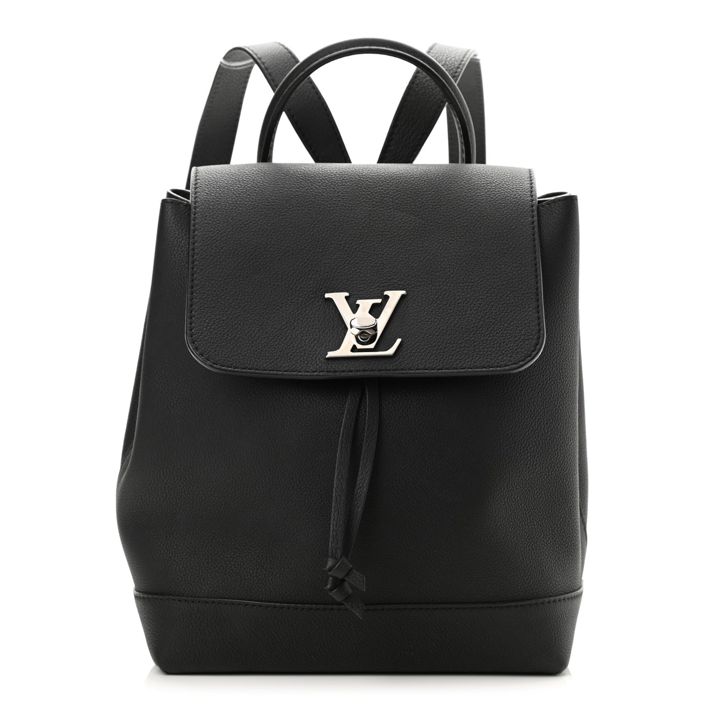 Calfskin Lockme Backpack Black