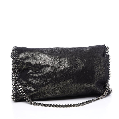 Stella McCartney Chamois Shiny Dotted Falabella Fold Over Tote Ruthenium 2 of 9