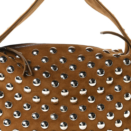 Khaite Pebbled Sport Calfskin Studded Elena Nougat 6 of 8