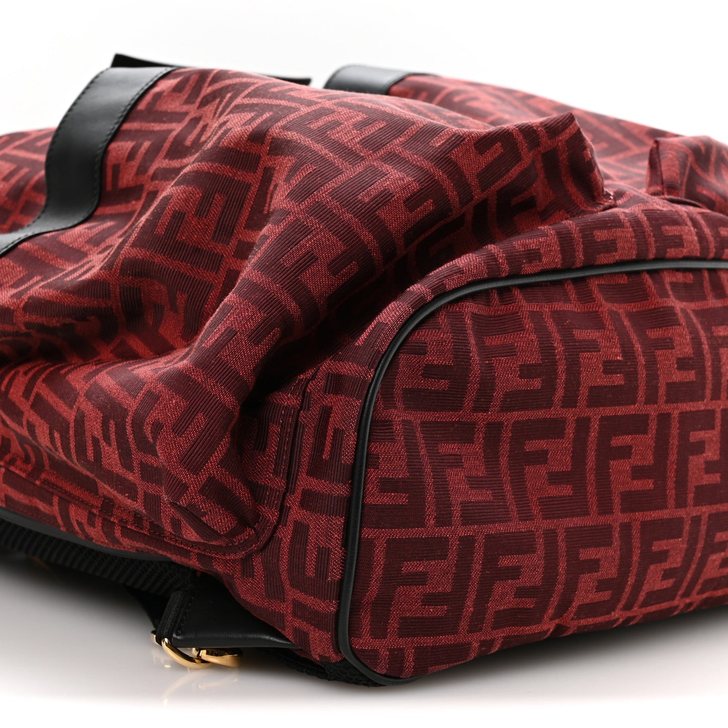 Recycled Fabric Jacquard Vitello Grace FF 1974 Large Fendi Strike Backpack Rosso Marlboro Black