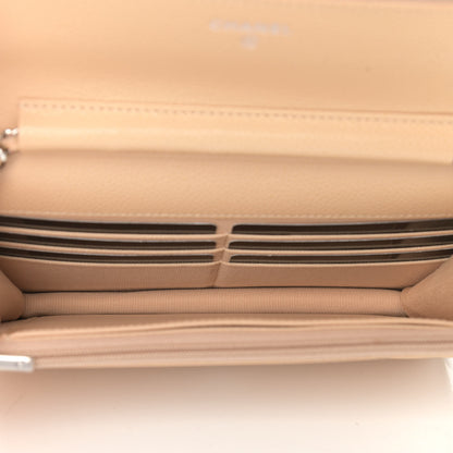 Chanel Caviar Quilted Wallet On Chain WOC Beige 5 of 10