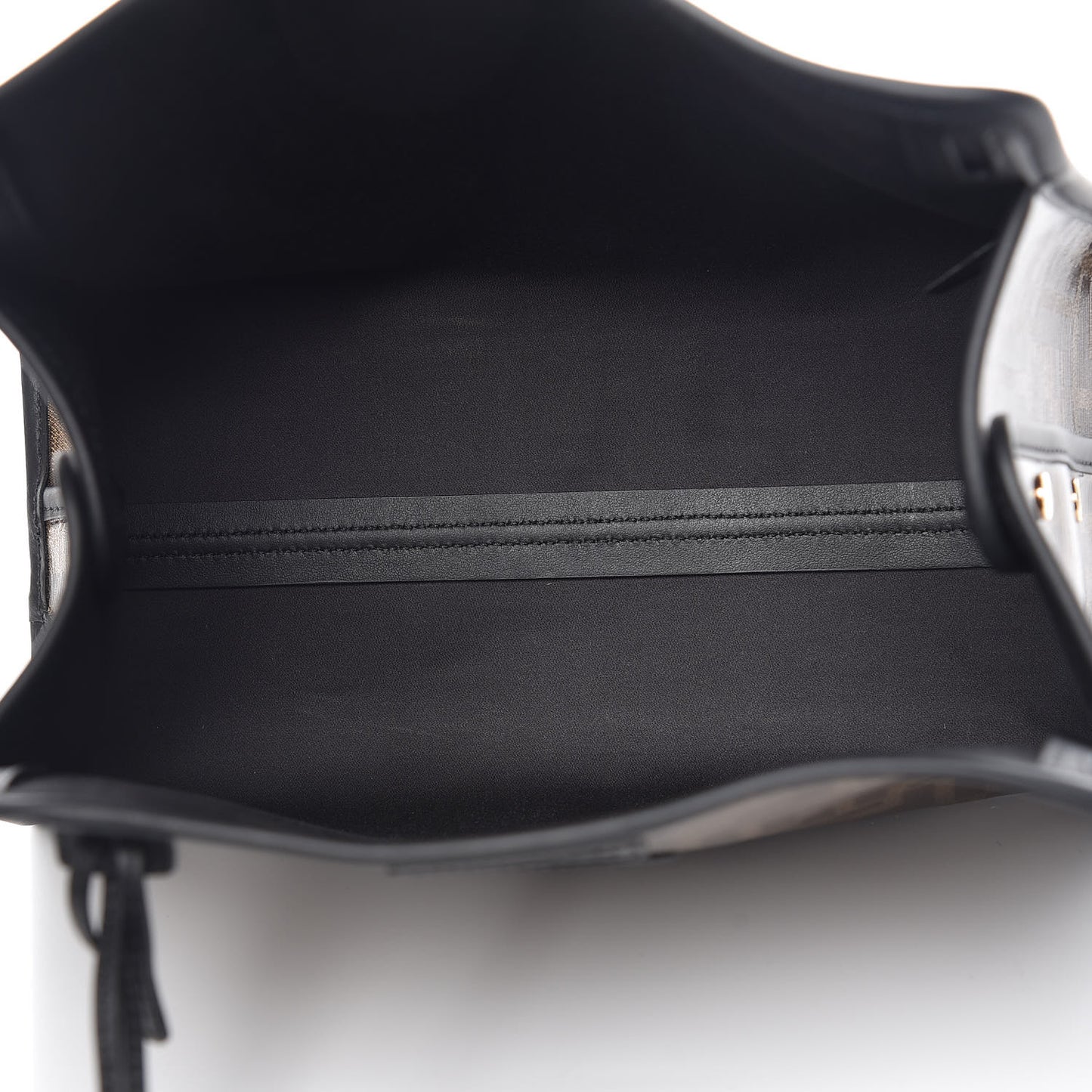 Glazed Fabric Vitello Century FF 1974 Stamp Patch Mini Peekaboo Defender Cover Mogano Panna Black