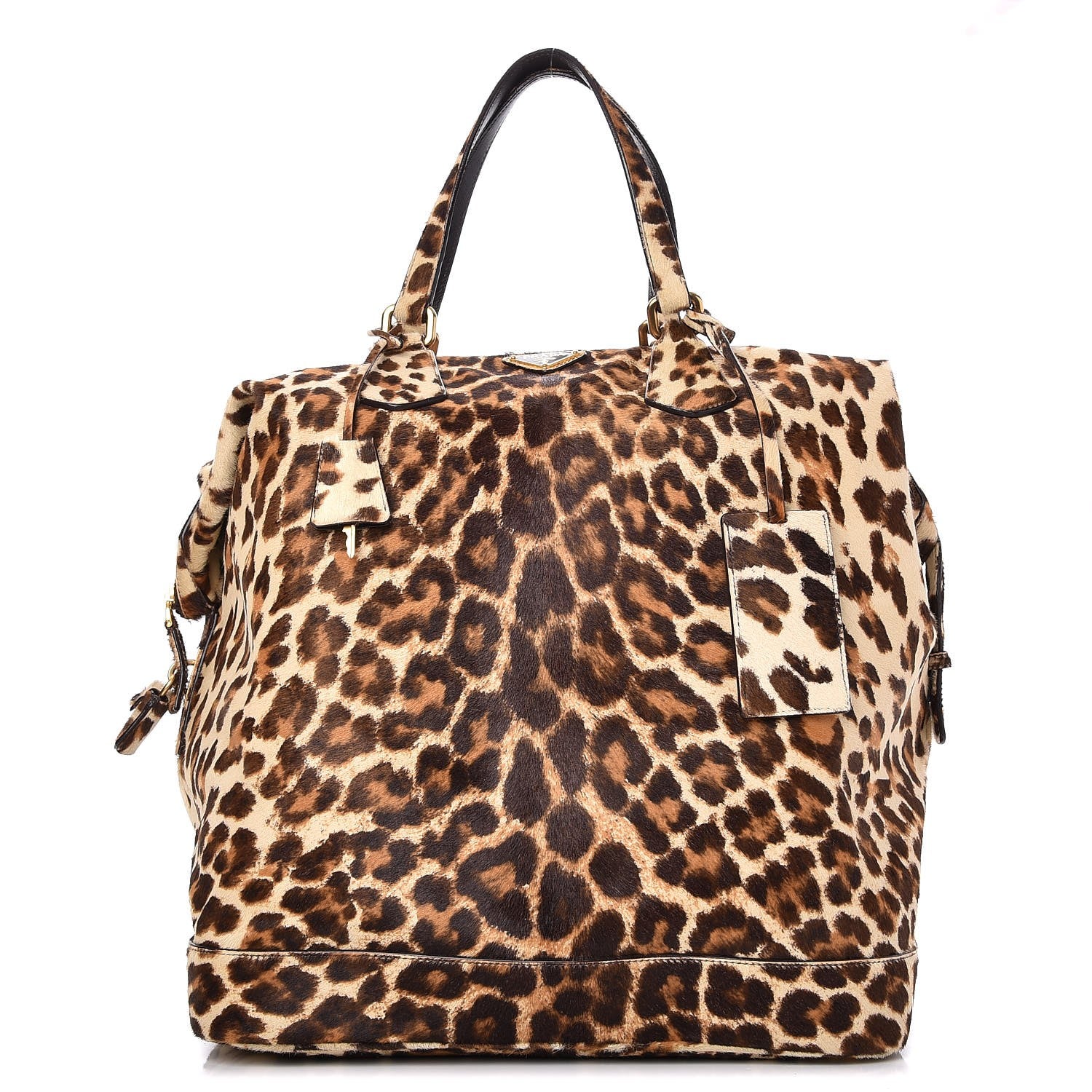 Prada Calf Hair Leopard Print Travel Tote 1 of 10