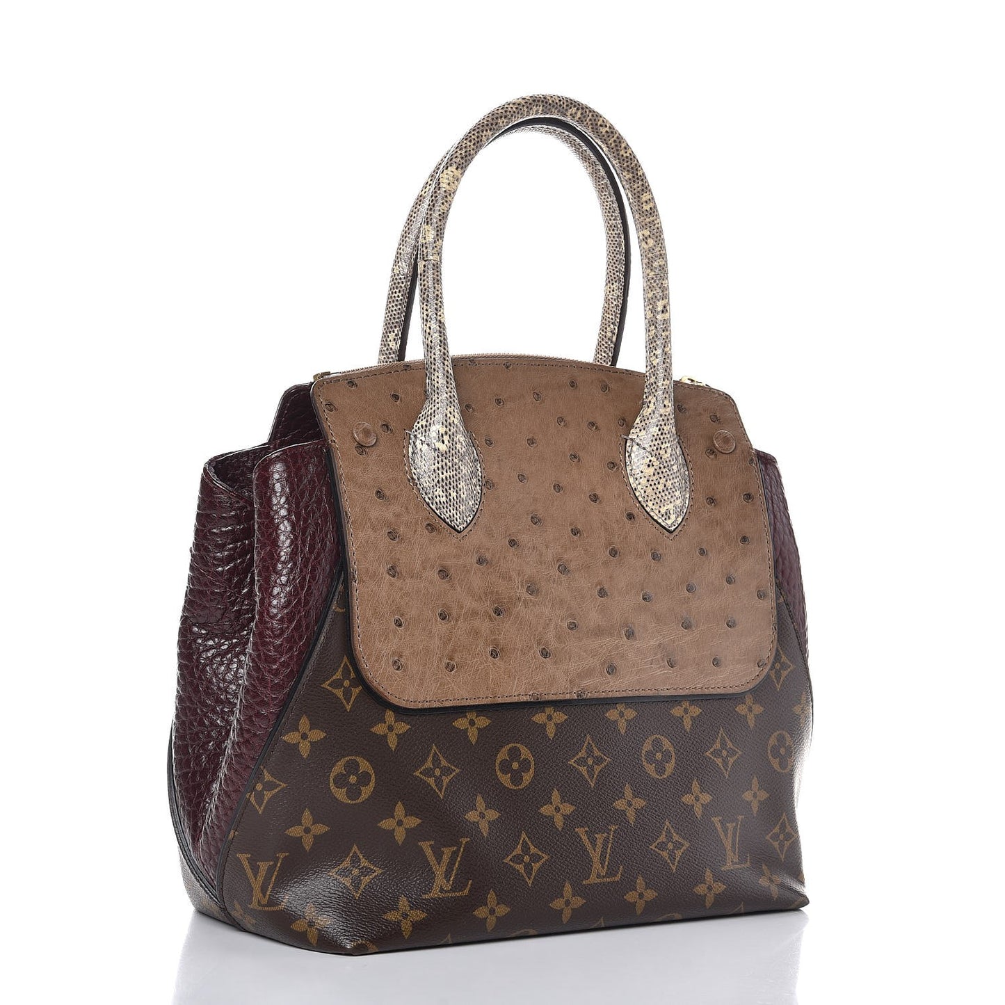 Monogram Ostrich Python Majestueux PM Bordeaux