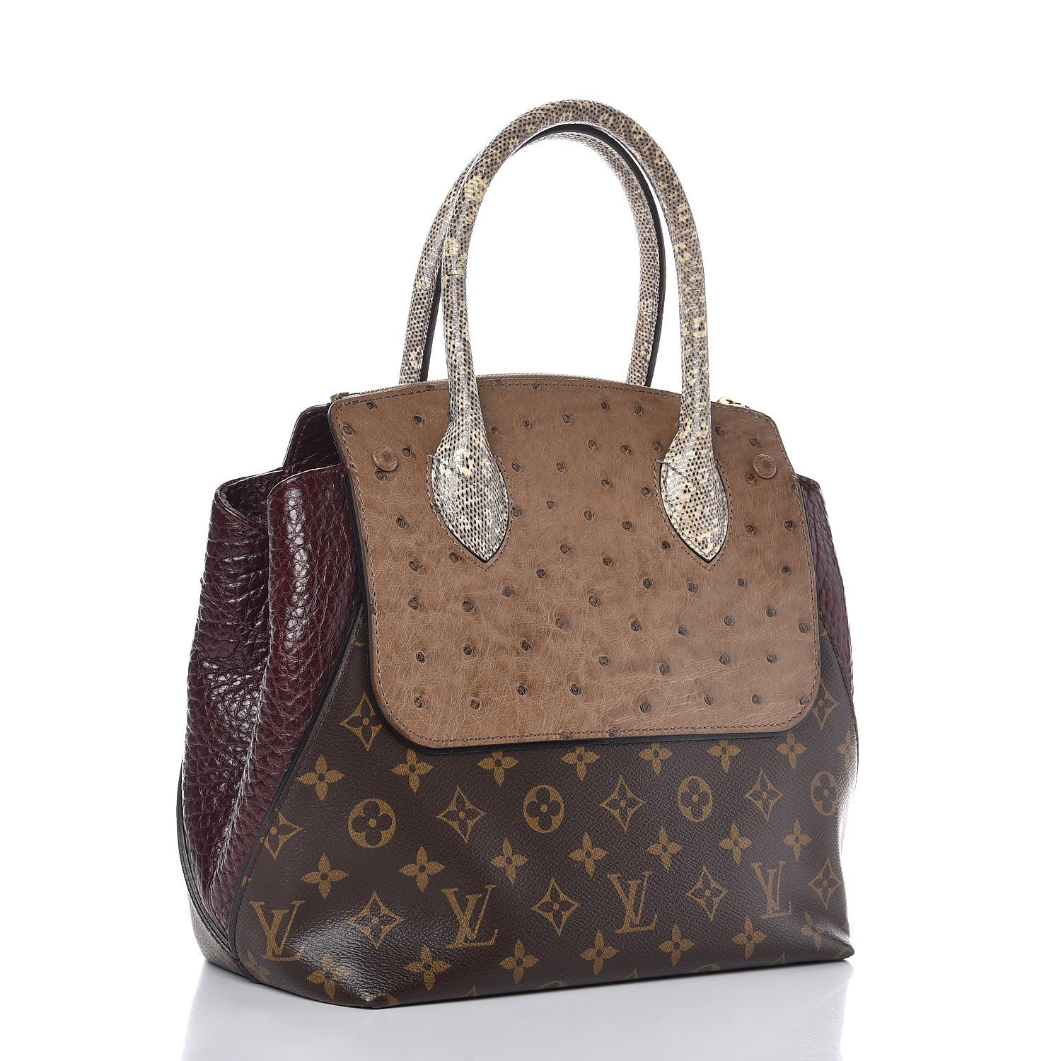 Louis Vuitton Monogram Ostrich Python Majestueux PM Bordeaux 3 of 9