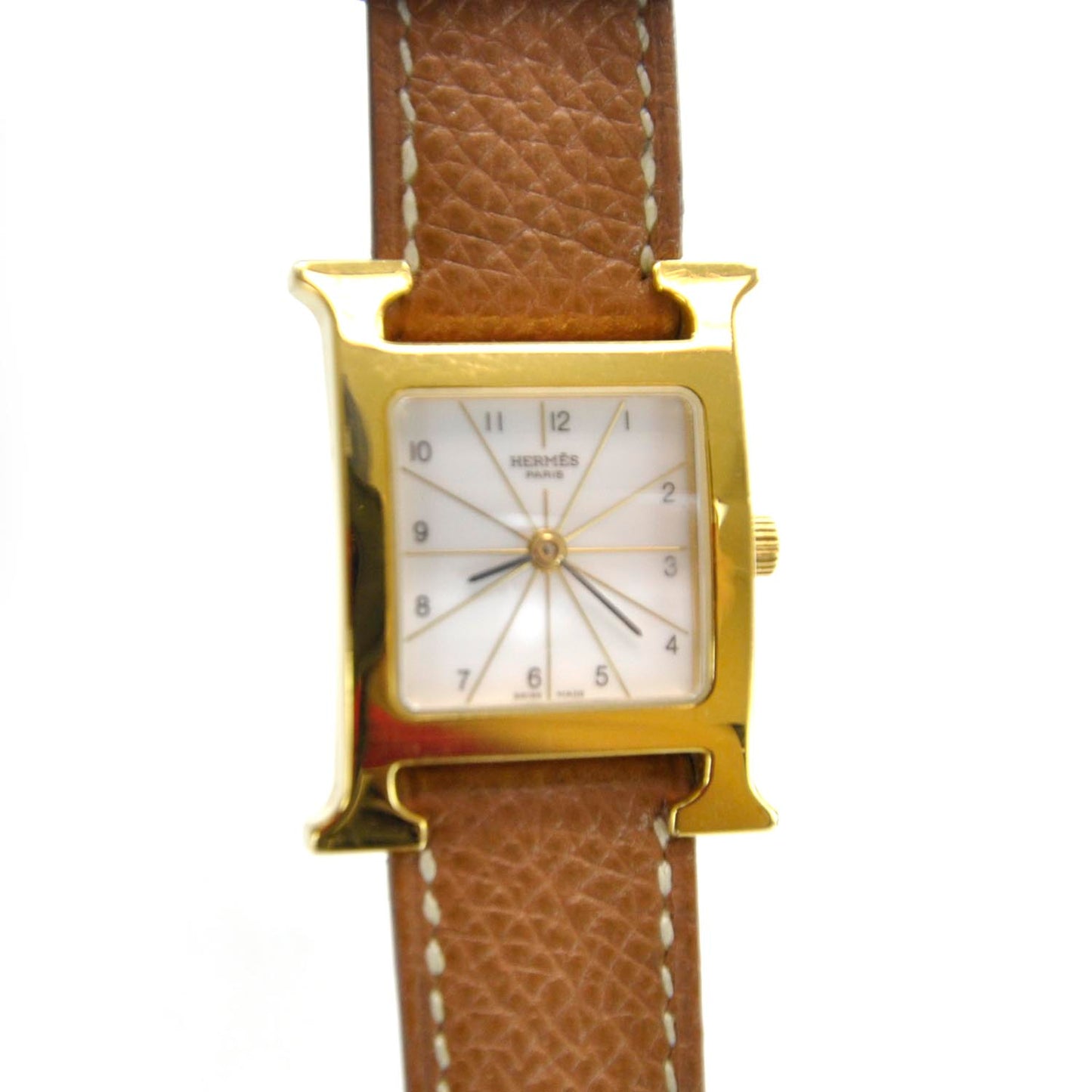 Stainless Steel Epsom 21mm Heure H Hour Quartz Watch Gold