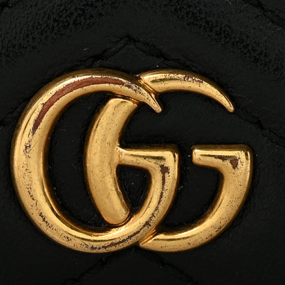 Gucci Calfskin Matelasse GG Marmont Card Case Wallet Black 10 of 12