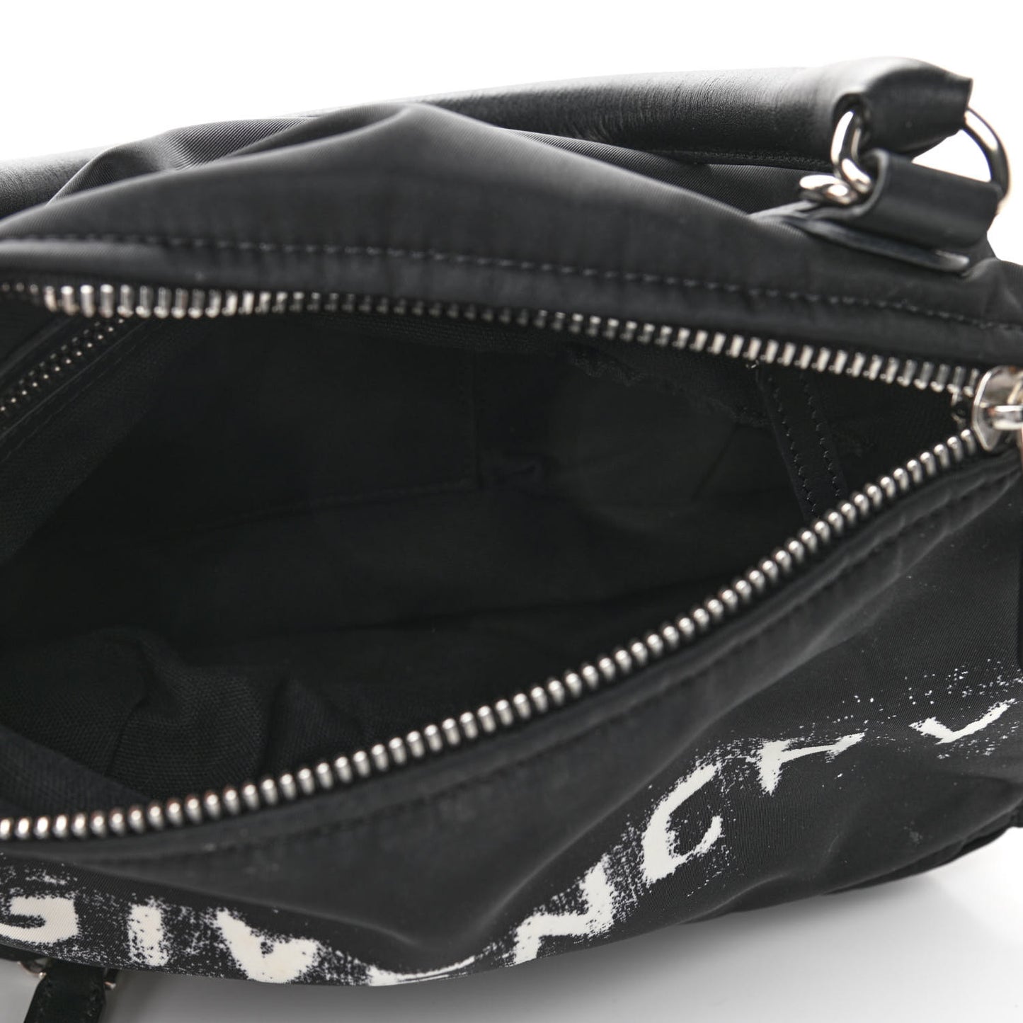 Nylon Logo Small Pandora Black White