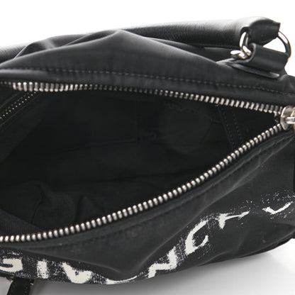 Givenchy Nylon Logo Small Pandora Black White 5 of 14