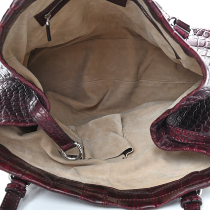 Gucci Crocodile Shoulder Bag Red 5 of 9