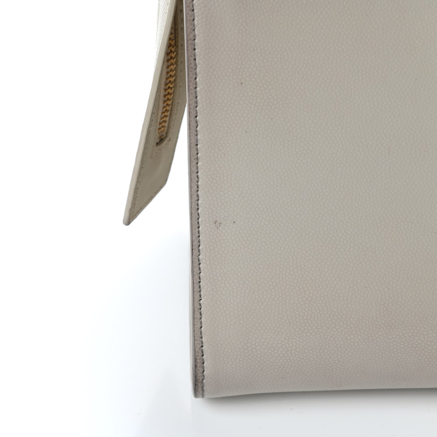 Saint Laurent Shiny Calfskin Small Uptown Tote Crema Soft 11 of 11