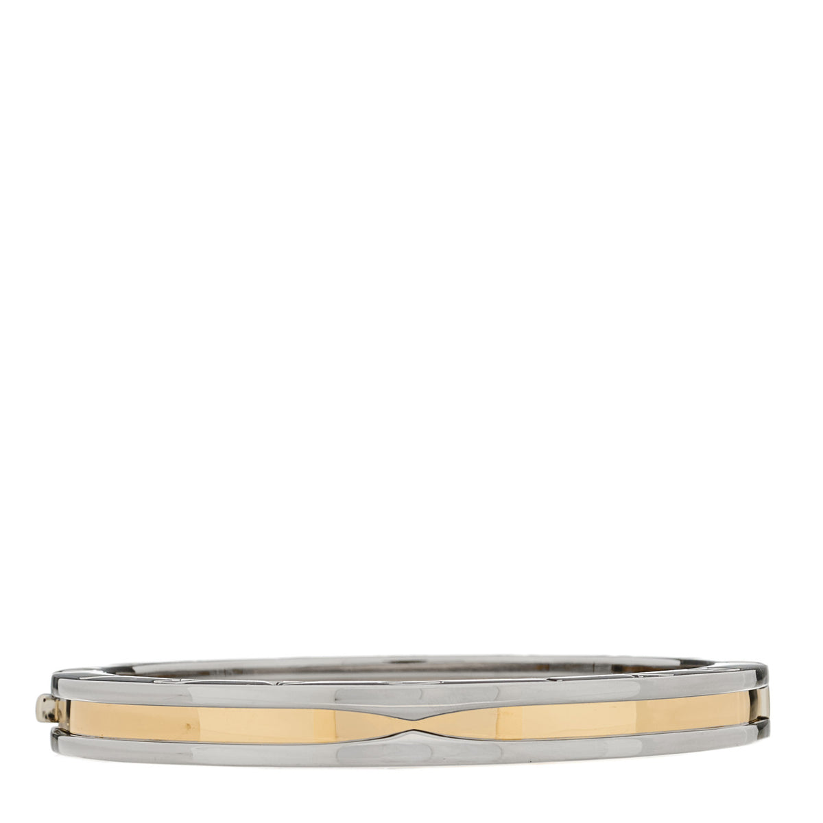 Bulgari 18K Yellow Gold Stainless Steel B.Zero1 Bangle Bracelet 1 of 4