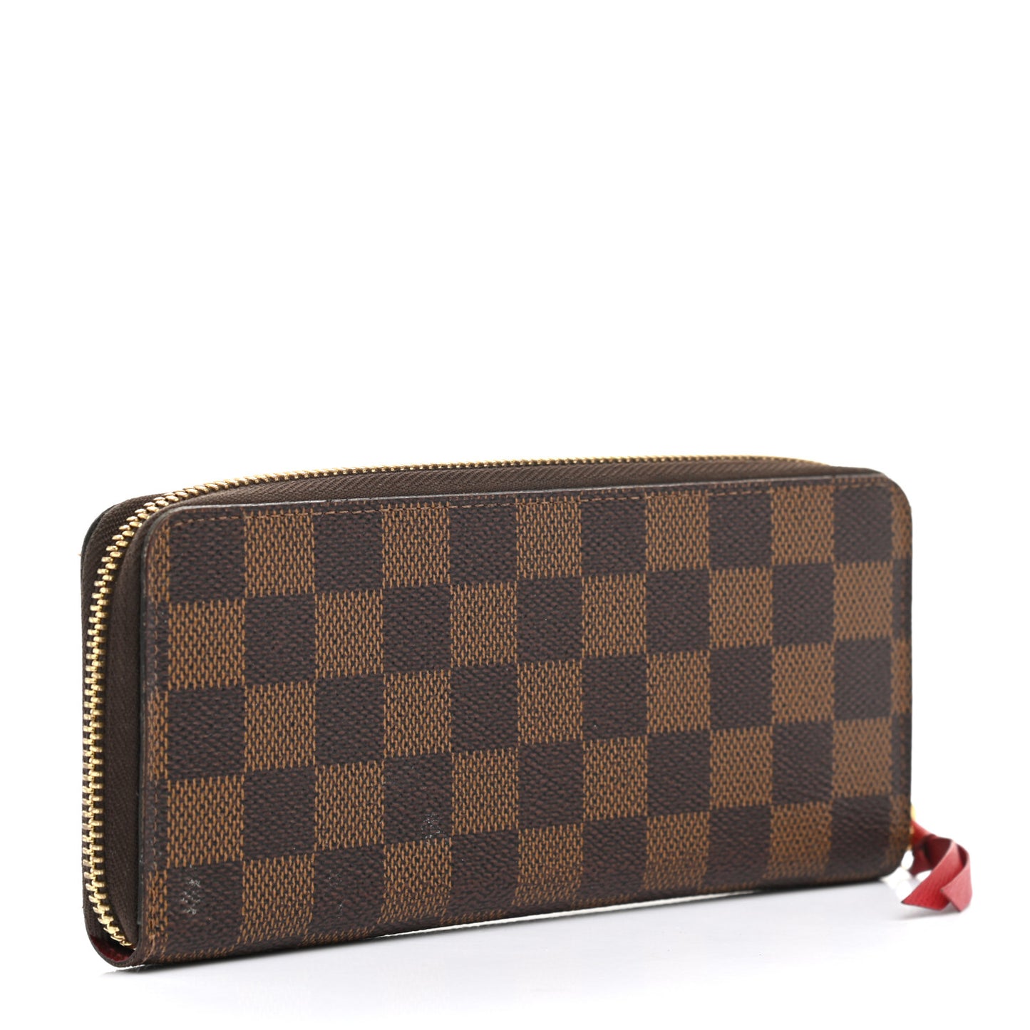 Damier Ebene Clemence Wallet Cherry