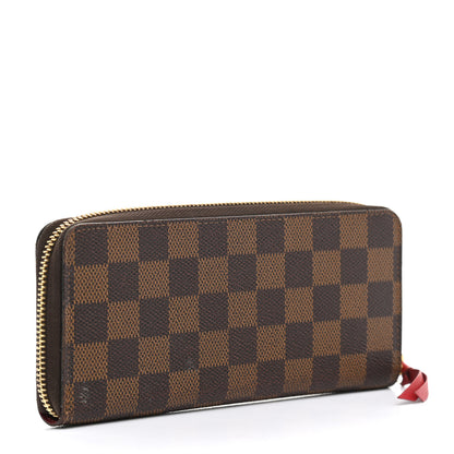 Louis Vuitton Damier Ebene Clemence Wallet Cherry 3 of 8