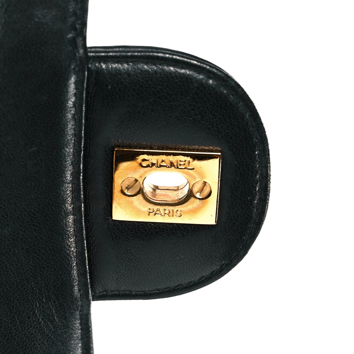 Lambskin Quilted Jumbo Single Flap Black