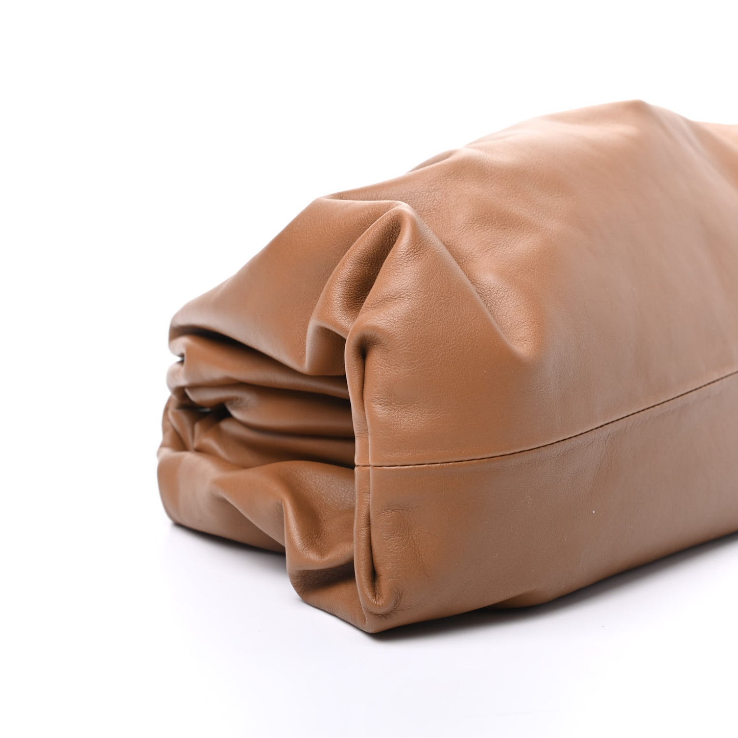 Smooth Butter Calf The Pouch Oversized Clutch Cammello
