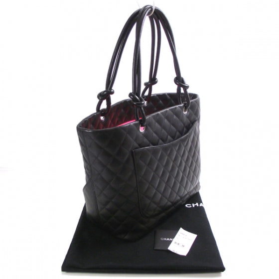 Chanel Calfskin Quilted Large Cambon Tote Black 3 of 12