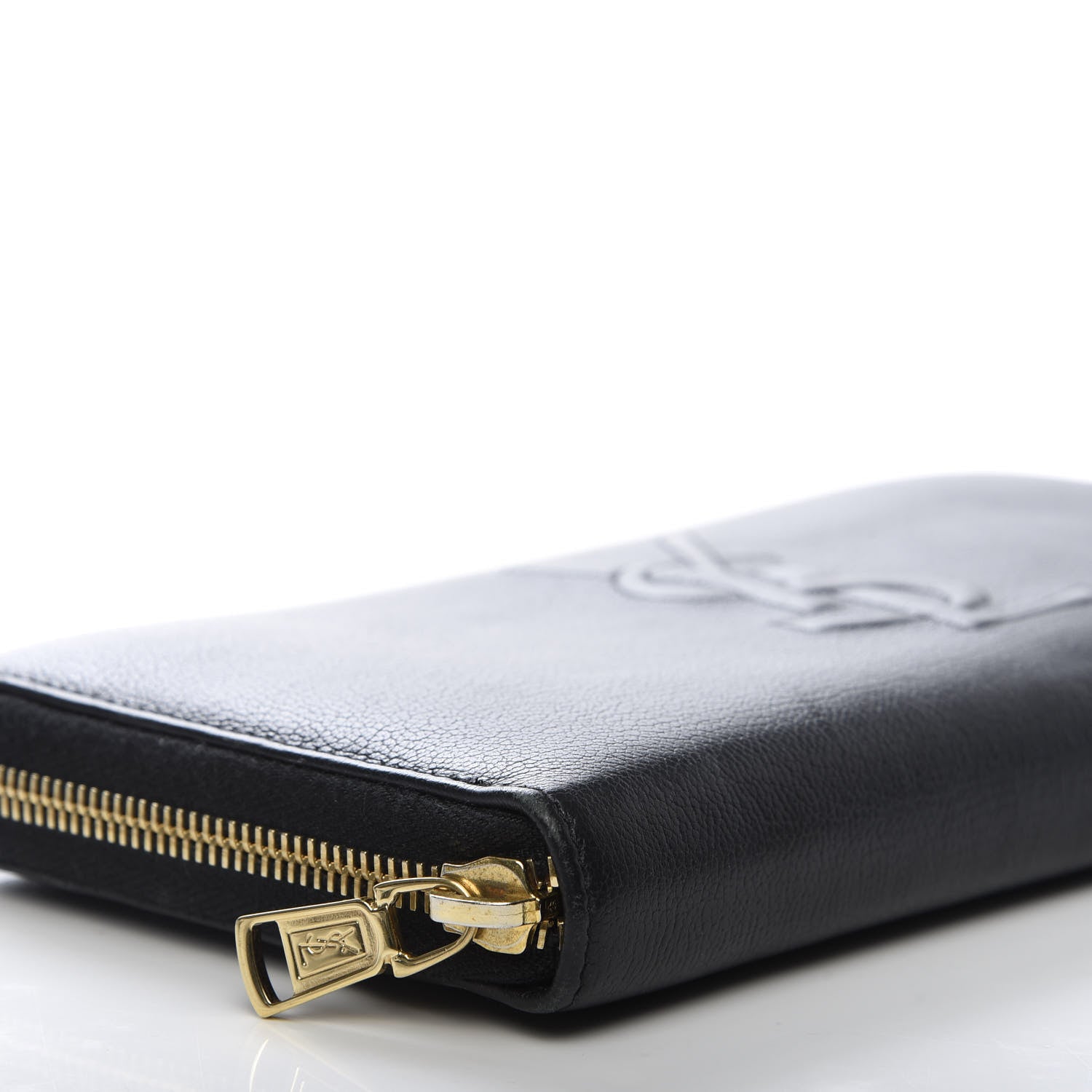 Saint Laurent Chevre Belle De Jour Zip Around Wallet Black 6 of 9