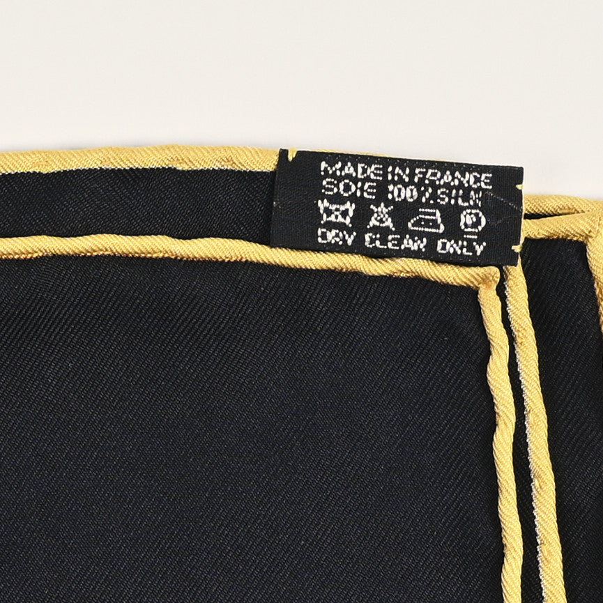 Silk Vif Argent Scarf 90 Black