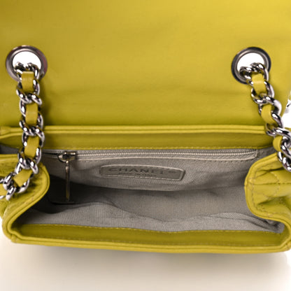 Chanel Washed Lambskin Quilted Mini Chain Around Flap Yellow 5 of 11