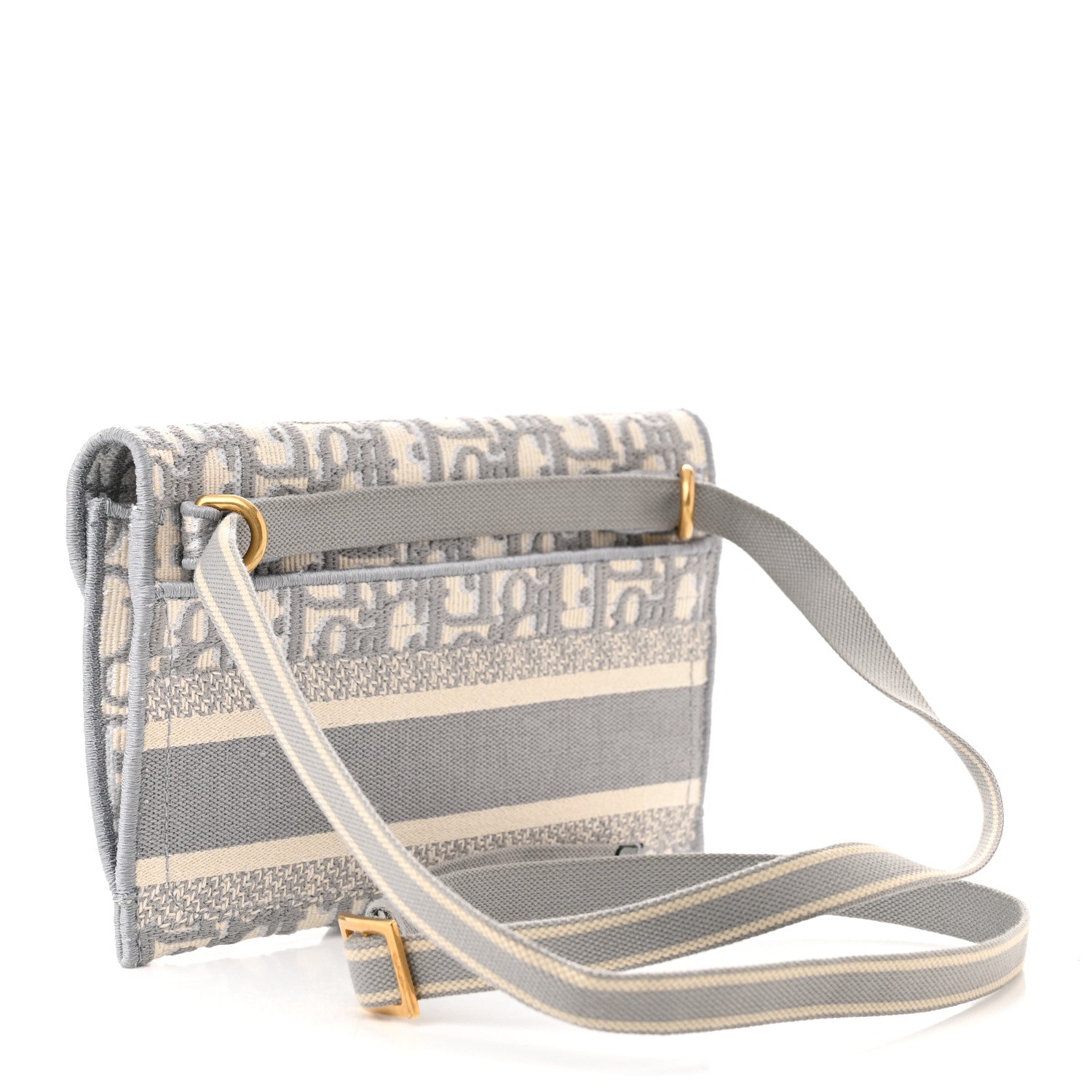 Christian Dior Oblique Slim Saddle Pouch Grey 3 of 11