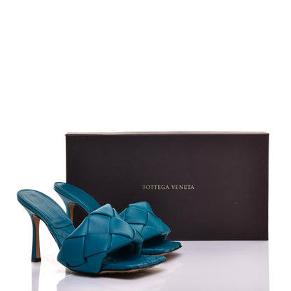 Bottega Veneta Nappa Maxi Intrecciato Lido 90mm Mule Sandals 39 Vintage Blue 8 of 8