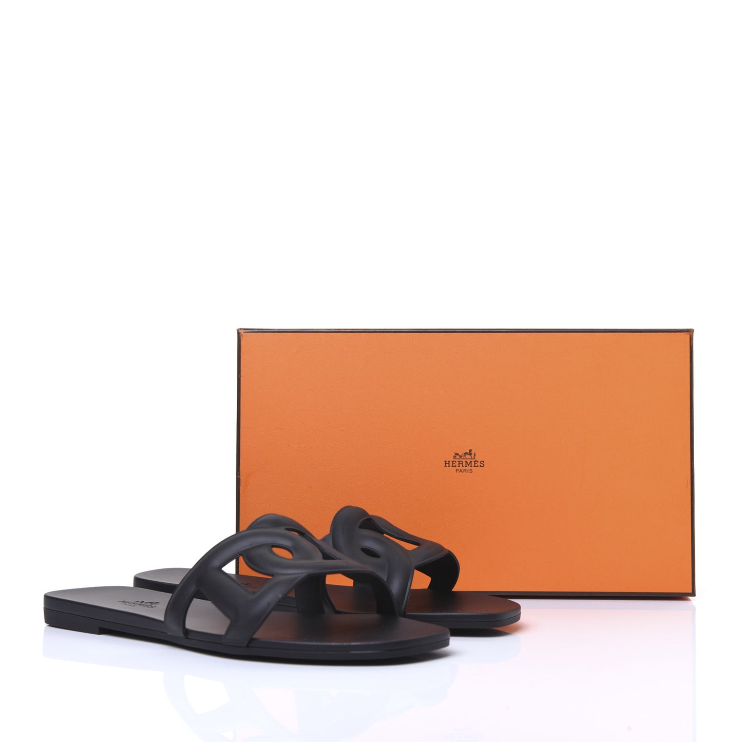 Rubber Aloha Sandals 38 Black