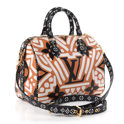 Louis Vuitton Monogram Giant Crafty Speedy Bandouliere 25 Creme Caramel 3 of 8