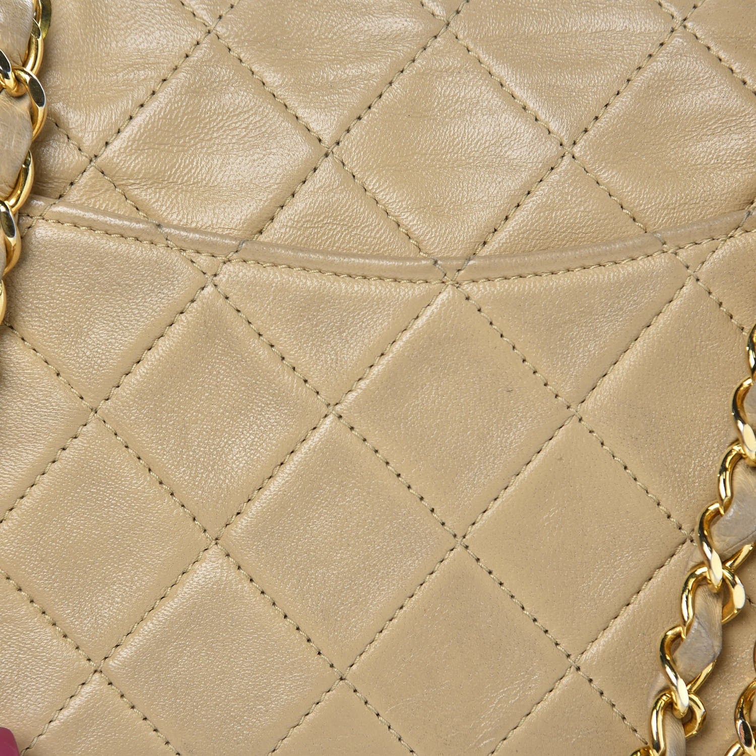 Chanel Lambskin Quilted Small Single Flap Beige 11 of 15