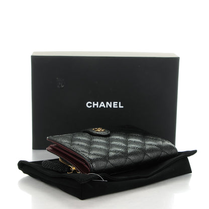 Chanel Caviar Quilted Zipped Pocket Wallet Black 4 of 8