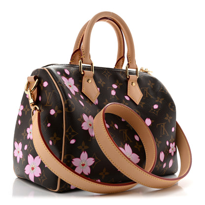 Louis Vuitton LV X TM Monogram Cherry Blossom Speedy Bandouliere 25 Sakura Brown 3 of 11