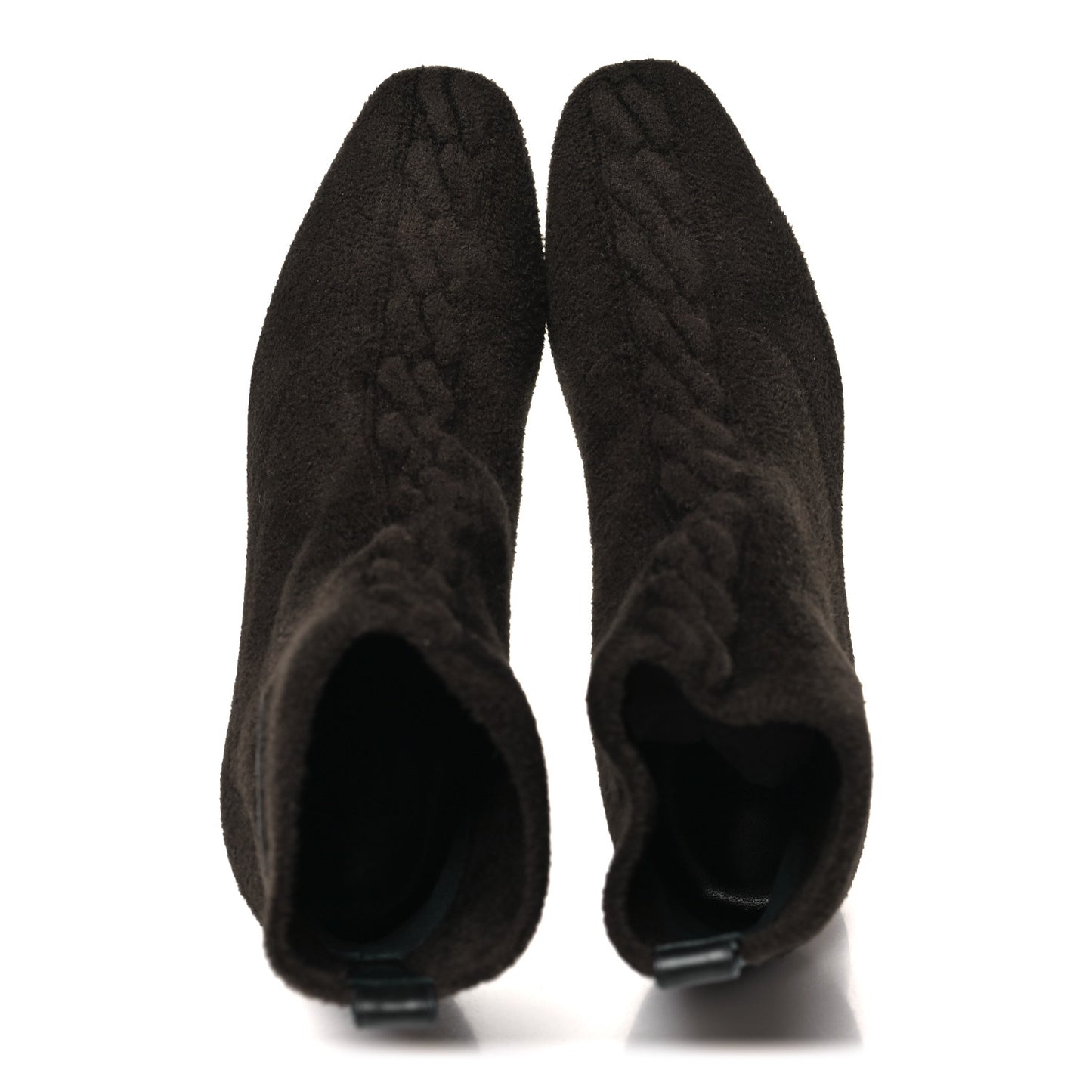Knit Calfskin Volver 60 Ankle Boots 38 Brown